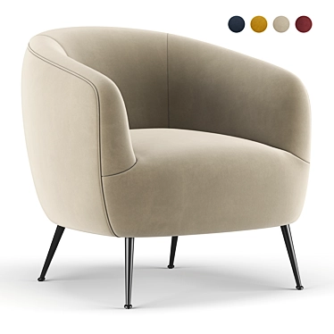 Elegant Danica Chair: Serene Comfort 3D model image 1 