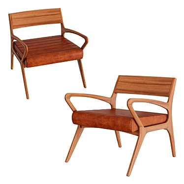 Elegant Leather Armchair: Life in Luxury 3D model image 1 