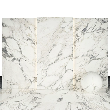 Elegant Arabescato Marble Collection 3D model image 1 