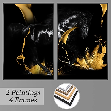 Elegant Wall Art Set 3D model image 1 