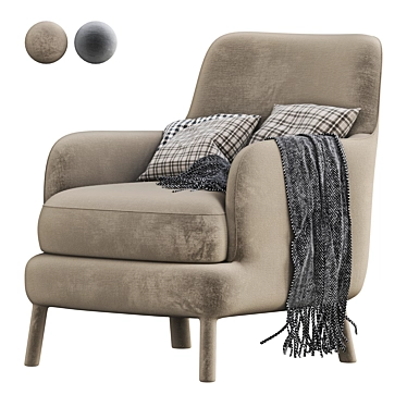 Maxalto FEBO Fabric Armchair 3D model image 1 