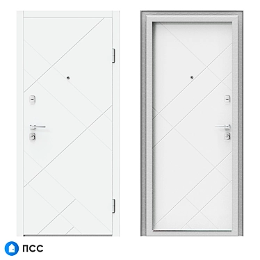 Modern Style Entrance Door - HT-129 (PSS) 3D model image 1 