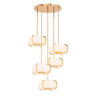 Modern Art Deco Chandelier 3D model image 1 