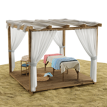 Beach Lounge Outdoor Set 3D model image 1 