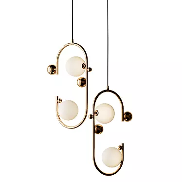 CORDA Pendant Light: Sleek Elegance in Every Space 3D model image 1 