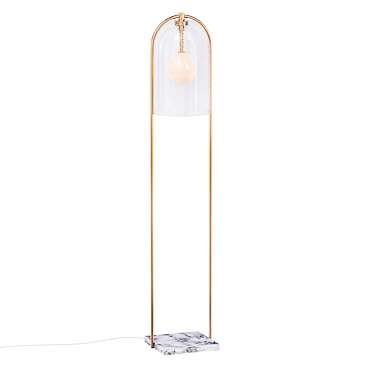 Majestic Brass Floor Lamp 3D model image 1 