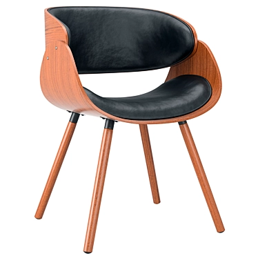 Corvus Mid-century Accent Chair: Modern Elegance for Your Space 3D model image 1 