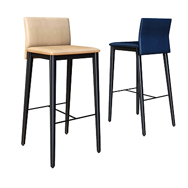 Elegant KL Barstool: Sleek Design 3D model image 1 