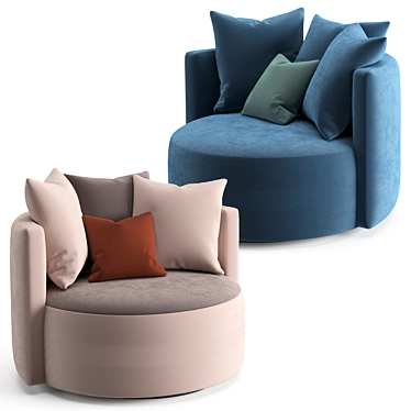 Elegant Fendi Loulou Armchair 3D model image 1 