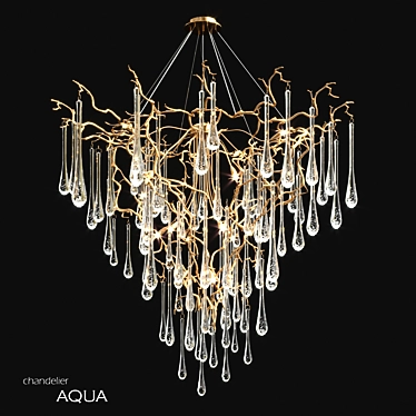 Title: Serip Aqua 19 Lamp Chandelier 3D model image 1 