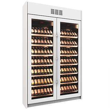 Elegant Wine Cabinet: Stylish and Textured 3D model image 1 