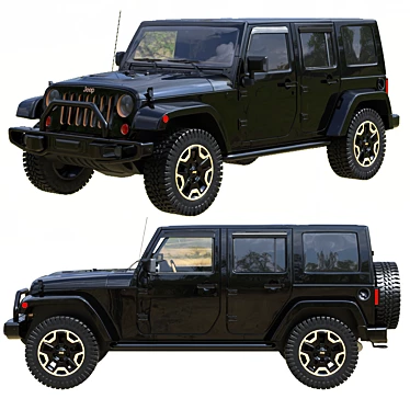 High-detail Jeep 3D Model - 712K Polygons 3D model image 1 