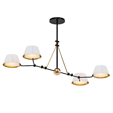 Chic Chiltern Quad Lighting 3D model image 1 