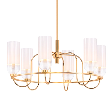 Elegant Suspension Lamp: Garrison 3D model image 1 