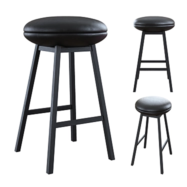 Sleek and Stylish Meridiani Stool 3D model image 1 