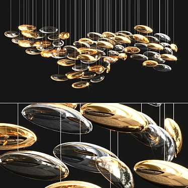 Elegant Crystal Chandelier 3D model image 1 