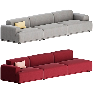 Muuto Connect 3 Seater Sofa 3D model image 1 