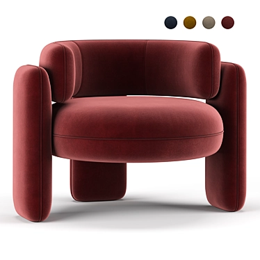 Cozy Comfort Embrace Armchair 3D model image 1 