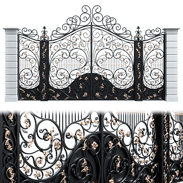 Title: Elegant Classic Gates 3D model image 1 