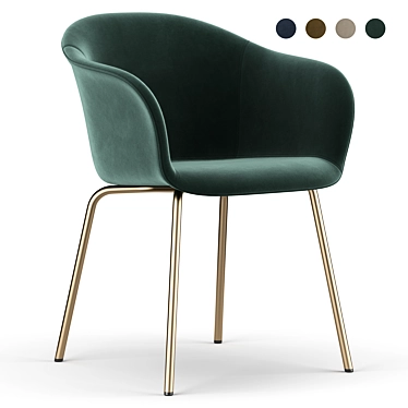 Elegant Elefy Dining Chair: Comfort, Style, Quality 3D model image 1 