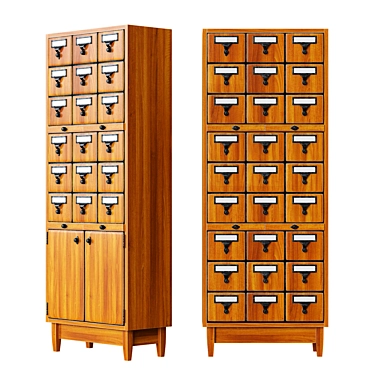 Versatile Library Cabinet: Space-Saving Solution 3D model image 1 