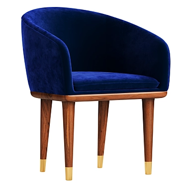 CB2 Viceroy Velvet Chair 3D model image 1 