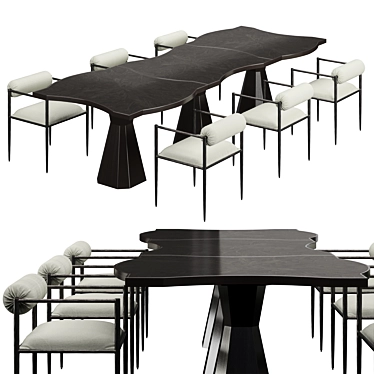 Elegant Gerard Entry Table 3D model image 1 