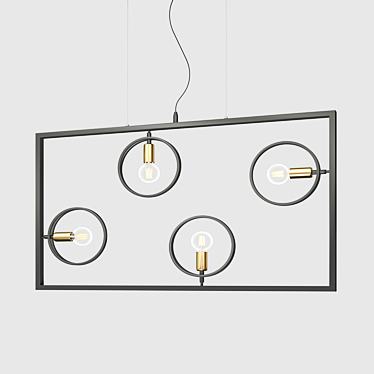 Industrial Loft Pendant Light 3D model image 1 