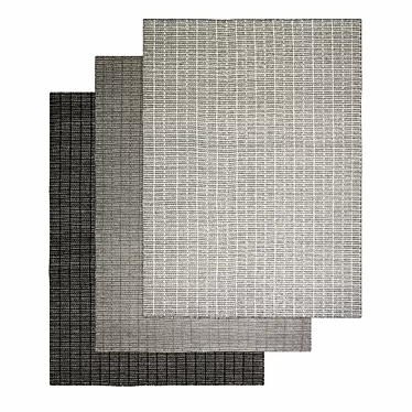 Trendy Hand-Woven Wool Rug 3D model image 1 