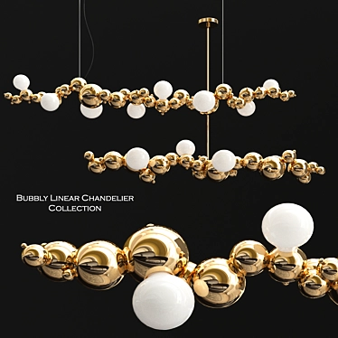 Sparkling Linear Chandelier Collection 3D model image 1 