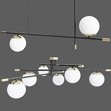 Vintage Pendant Ceiling Lamp 3D model image 1 