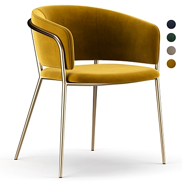 Elegant Amon Dining Chair 3D model image 1 