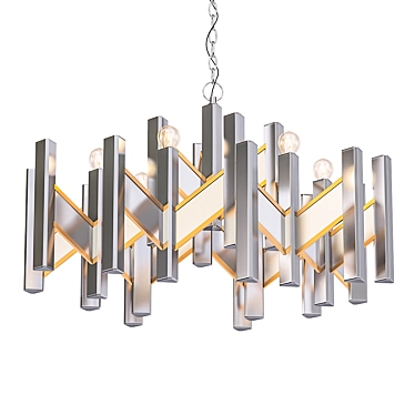 Vintage Zig Zag Chandelier 1967 3D model image 1 