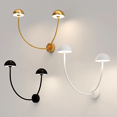 Mushroom Glow Wall Sconce 3D model image 1 