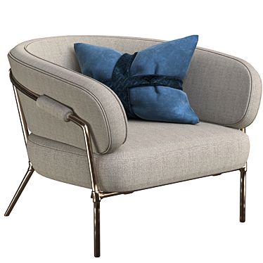 Modern Millimeter Armchair 3D model image 1 