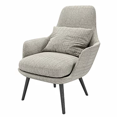 Elegant Caratos Armchair: Ultimate Comfort 3D model image 1 