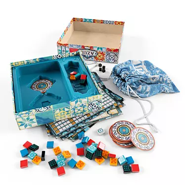 Strategic Tile-Placement Game 3D model image 1 