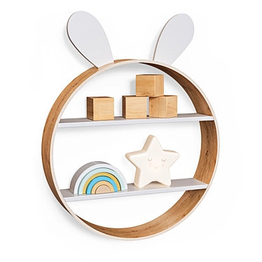 Adorable Rabbit Kids Rack: Zara Home 3D model image 1 