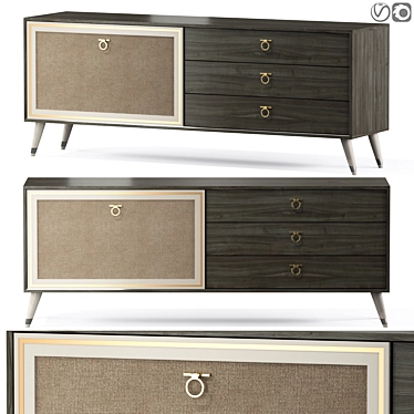 Modern Hector Sideboard: Stylish Storage Solution 3D model image 1 