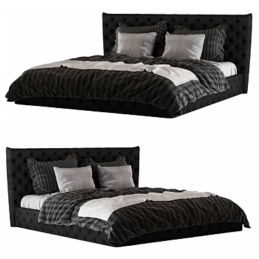 Giovanni Luxury Upholstered Bed 3D model image 1 