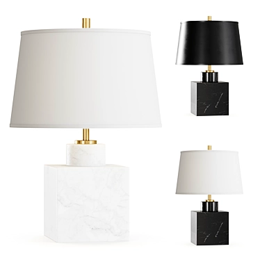 Canaan Marble Table Lamp 3D model image 1 