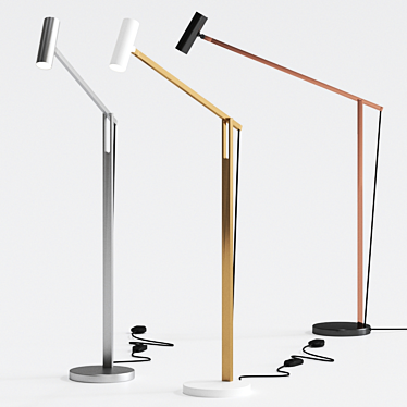 Sleek Crane LED Desk Lamp 3D model image 1 
