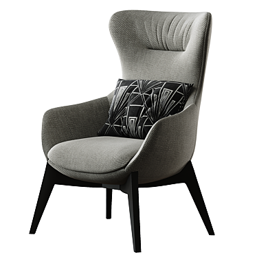 Elegant Nicoline Italia Iseo Armchair 3D model image 1 