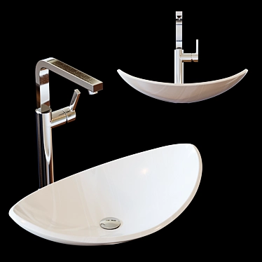 Graceful Petal-shaped Sink - Grazia 3D model image 1 