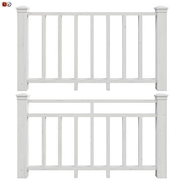 Handrail & Terrace Railing Set 3D model image 1 