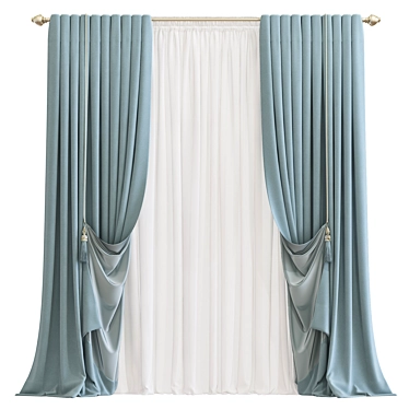 Elegant Drapery 855 3D model image 1 