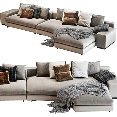 Luxury Minotti Daniels Sofa 3D model image 1 