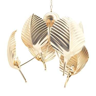 Italian Palm Leaf Chandelier 3D model image 1 