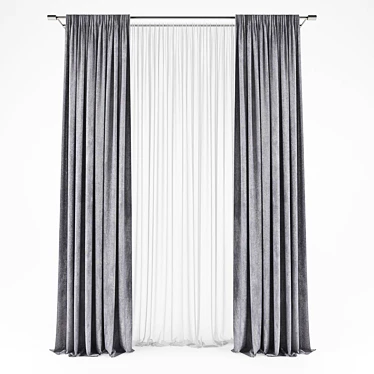 Elegant Polys Curtains 3D model image 1 