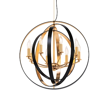 Elegant Rochelle Pendant Light 3D model image 1 